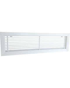 Grille linéaire porte-filtre aluminium laqué blanc