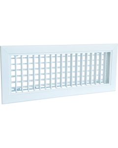 Grille double déflexion alu laqué blanc pur