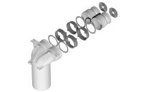 Kit PEHD adaptateur coudé double pour bouche Ø125