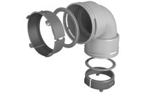 Coude rigide 90° PEHD avec joints