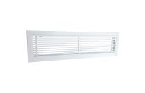 Grille linéaire porte-filtre aluminium laqué blanc