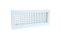 Grille double déflexion alu laqué blanc pur