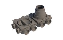 Plénum pour insufflation ou extraction 12 piquages