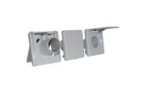 Prise PVC blanche Europe 90 x 90 mm ø 40 mm