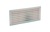 Grille plastique blanche encastrée moustiquaire 257x107 mm