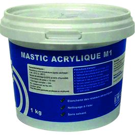 Mastic acrylique m1 pour conduits aéraulique